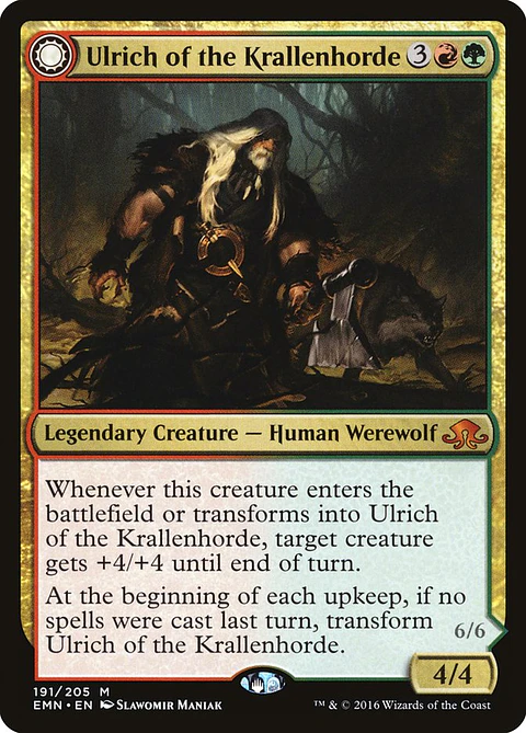 Carta Magic - Ulrich of the Krallenhorde - Idioma: Español - Edicion: Eldritch Moon