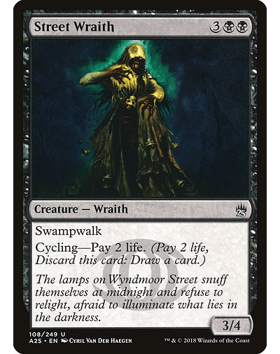 Carta Magic - Street Wraith - Idioma: Ingles - Edicion: Masters 25