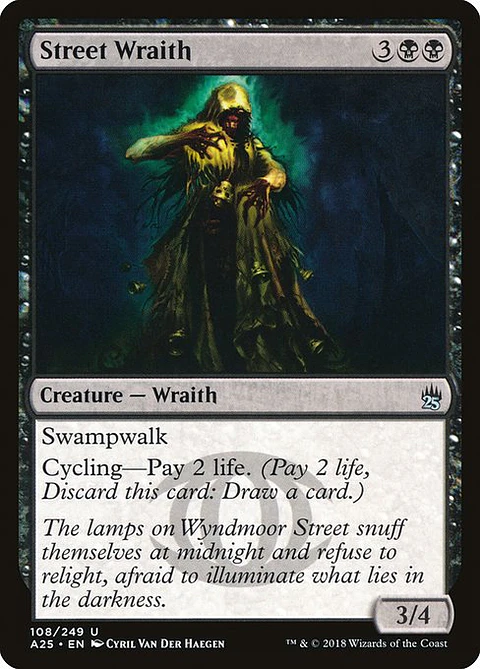 Carta Magic - Street Wraith - Idioma: Ingles - Edicion: Masters 25