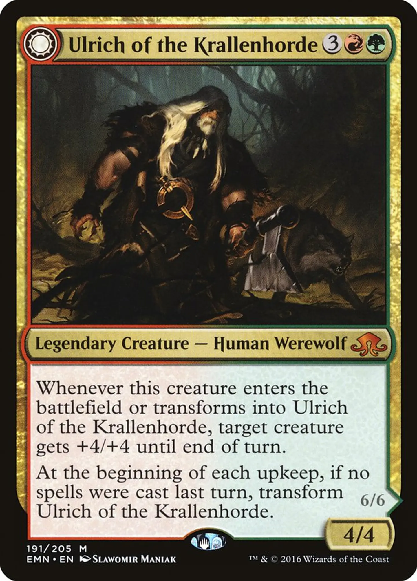 Carta Magic - Ulrich of the Krallenhorde - Idioma: Ingles - Edicion: Eldritch Moon 1
