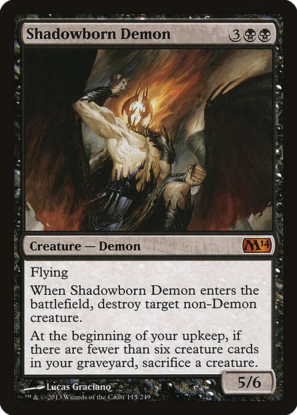 Carta Magic - FOIL Shadowborn Demon - Idioma: Español - Edicion: Magic 2014 1