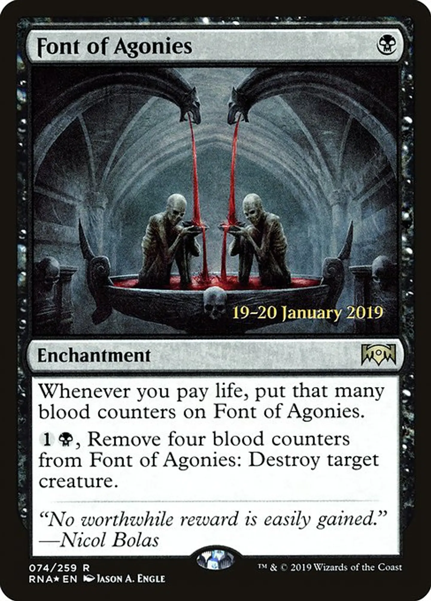 Carta Magic - FOIL Font of Agonies - Idioma: Español - Edicion: Ravnica Allegiance Promos 1