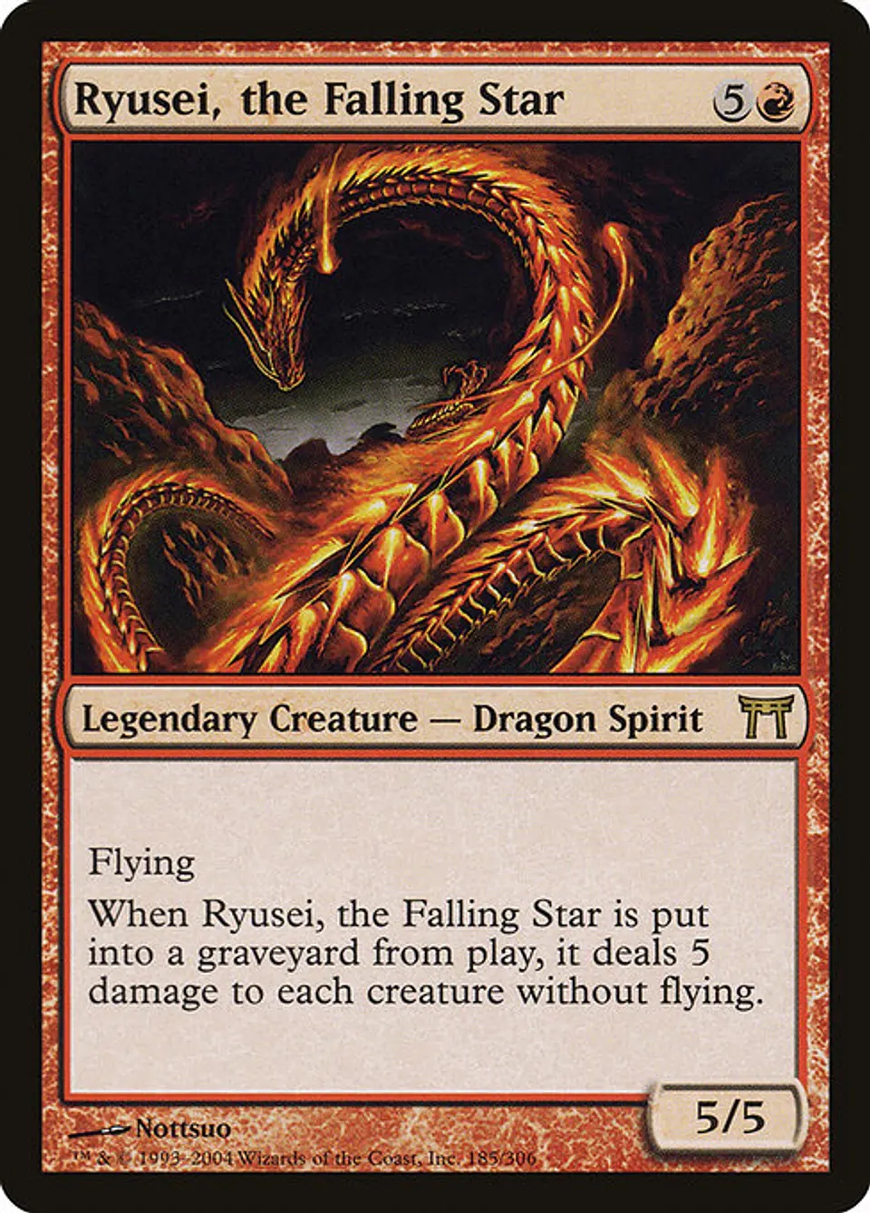 Carta Magic - Ryusei, the Falling Star - Idioma: Ingles - Edicion: Champions of Kamigawa 1