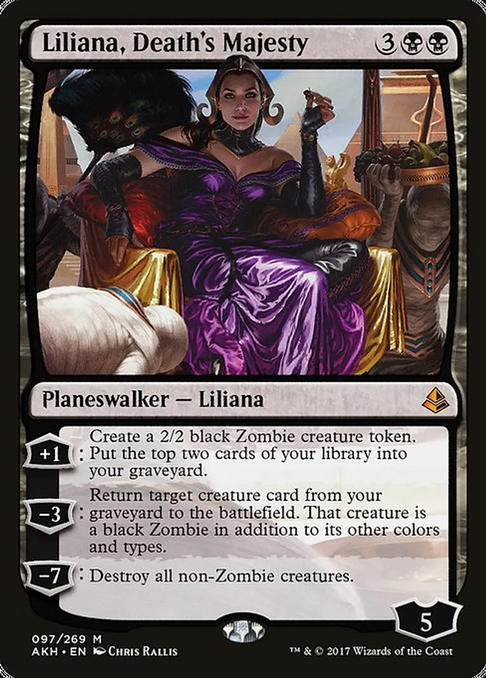 Carta Magic - Liliana, Death's Majesty - Idioma: Español - Edicion: Amonkhet 1