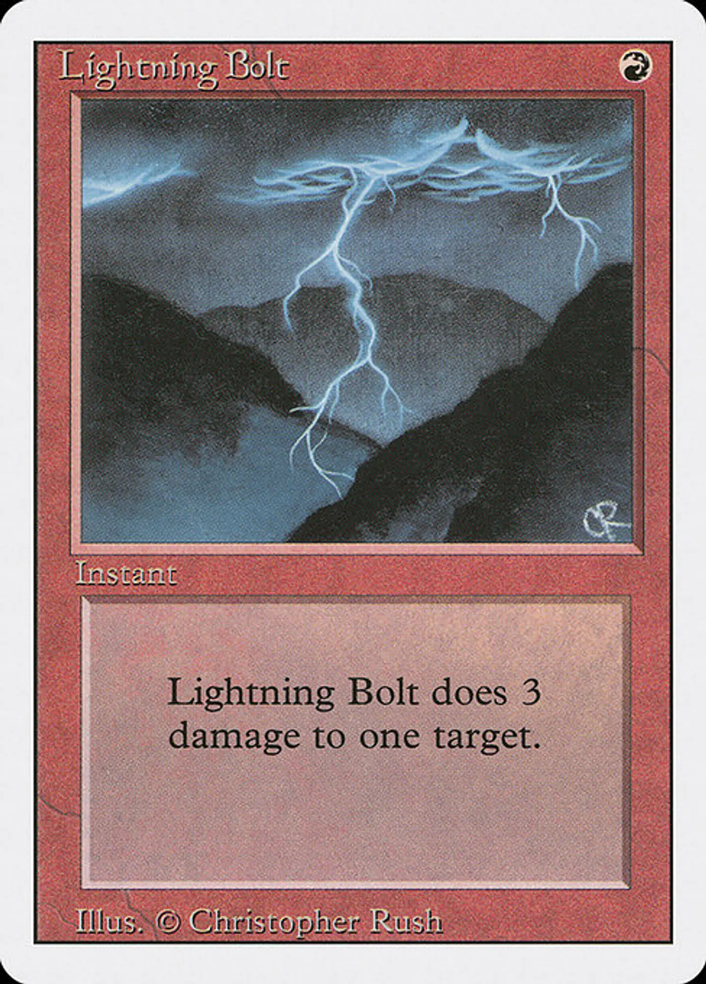 Carta Magic - Lightning Bolt - Idioma: Ingles - Edicion: Revised Edition 1