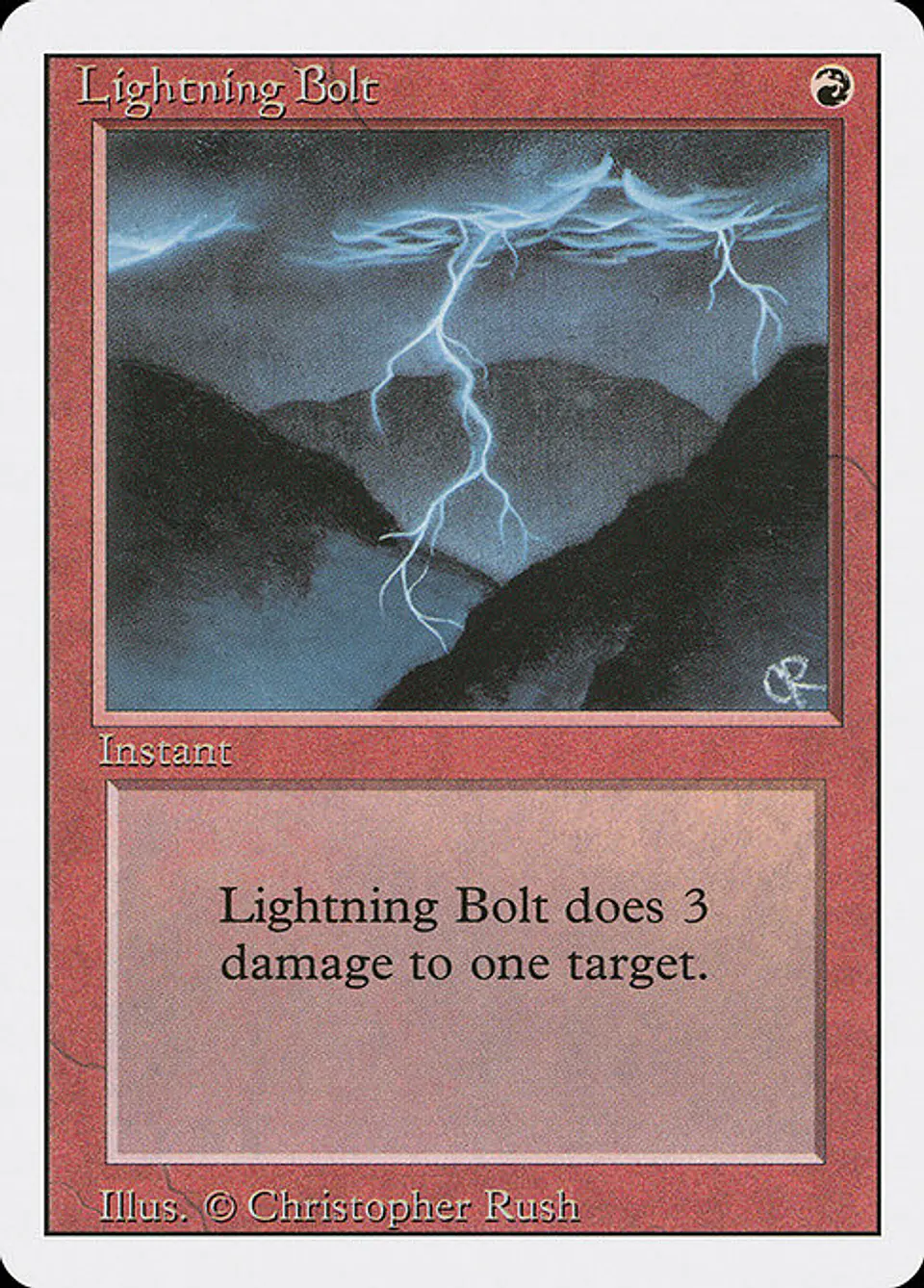 Carta Magic - Lightning Bolt - Idioma: Ingles - Edicion: Revised Edition 1