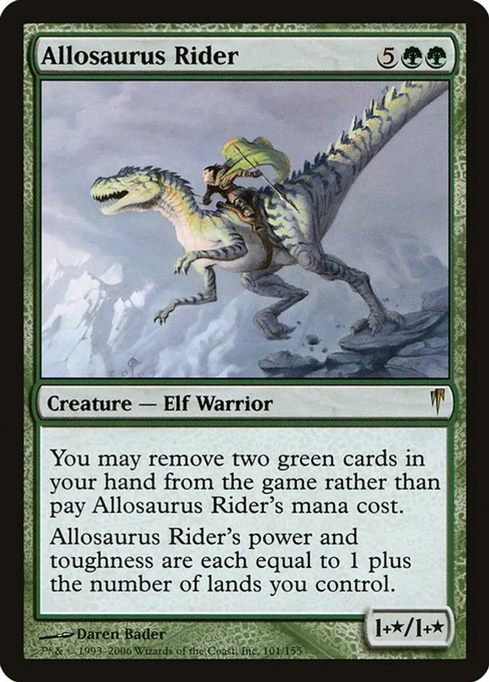 Carta Magic - Allosaurus Rider - Idioma: Español - Edicion: Coldsnap 1