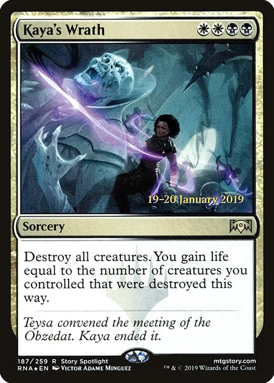 Carta Magic - FOIL Kaya's Wrath - Idioma: Español - Edicion: Ravnica Allegiance Promos 1