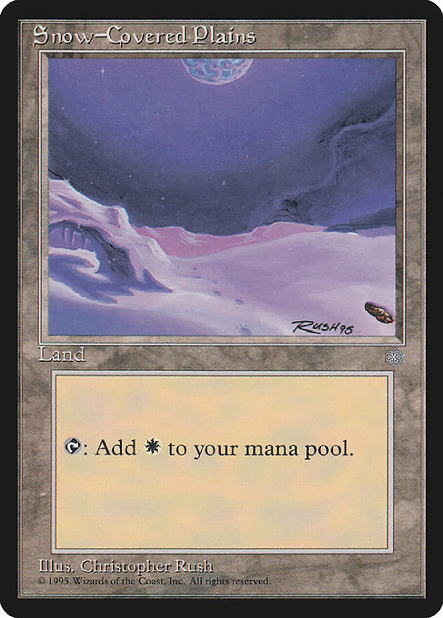 Carta Magic - Snow-Covered Plains - Idioma: Ingles - Edicion: Ice Age 1