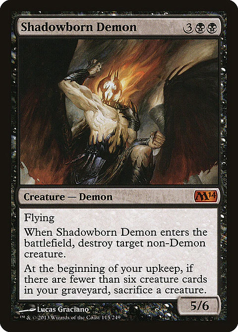 Carta Magic - Shadowborn Demon - Idioma: Ingles - Edicion: Magic 2014