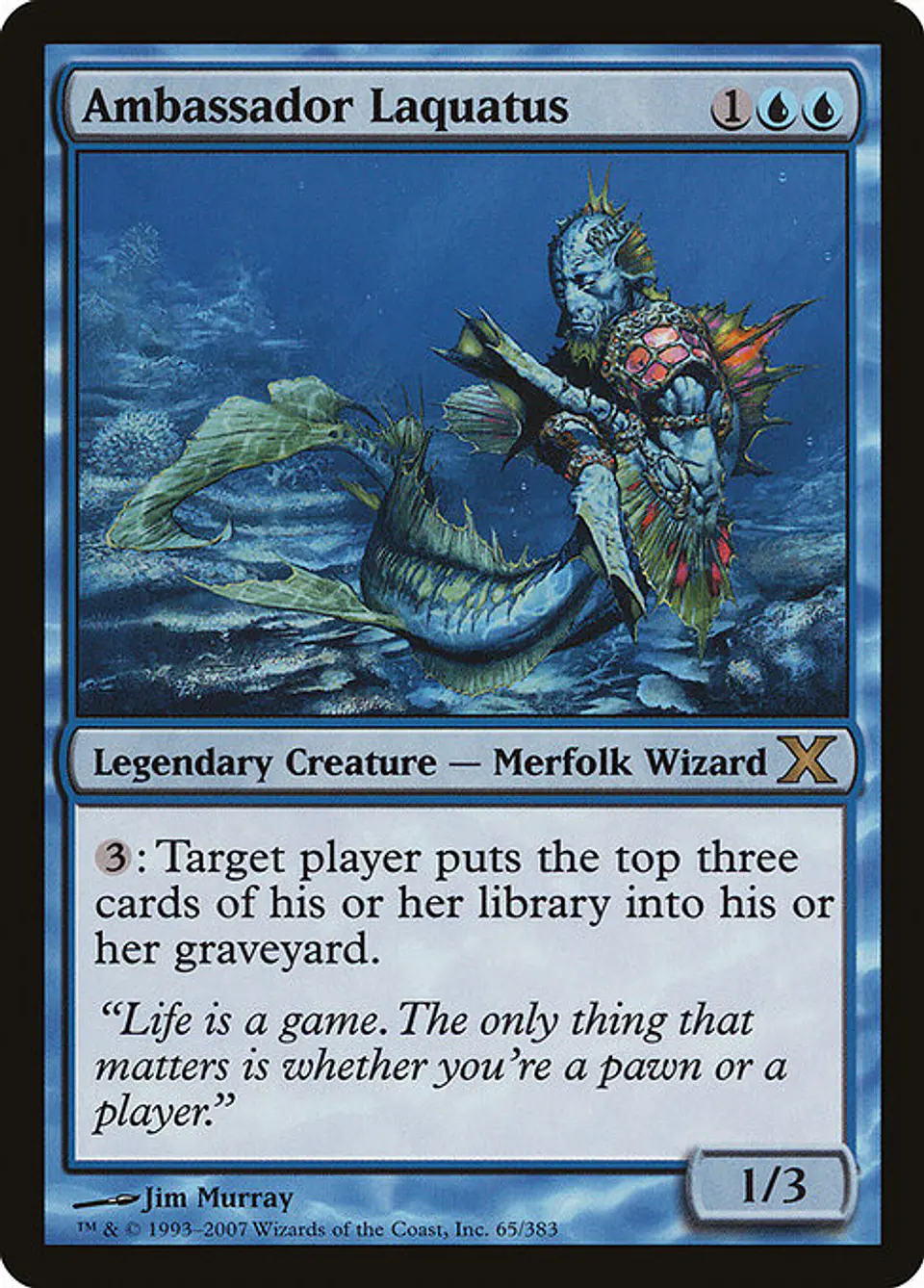 Carta Magic - Ambassador Laquatus - Idioma: Español - Edicion: Tenth Edition 1