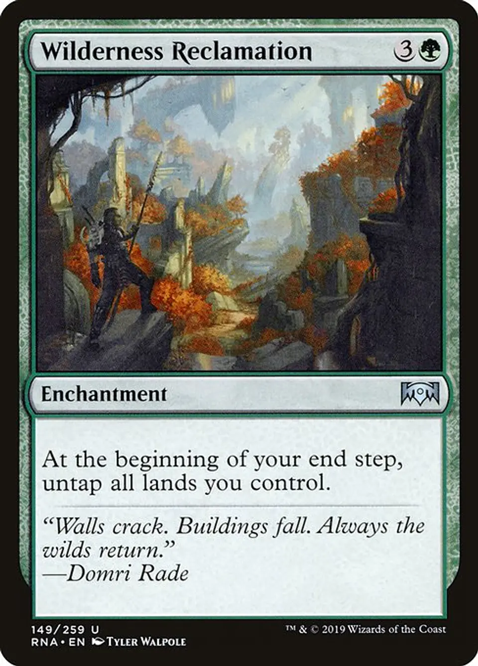 Carta Magic - Wilderness Reclamation - Idioma: Español - Edicion: Ravnica Allegiance 1