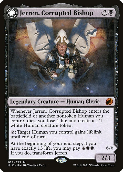 Carta Magic - FOIL Jerren, Corrupted Bishop - Idioma: Ingles - Edicion: Innistrad: Midnight Hunt