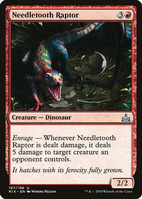 Carta Magic - FOIL Needletooth Raptor - Idioma: Español - Edicion: Rivals of Ixalan