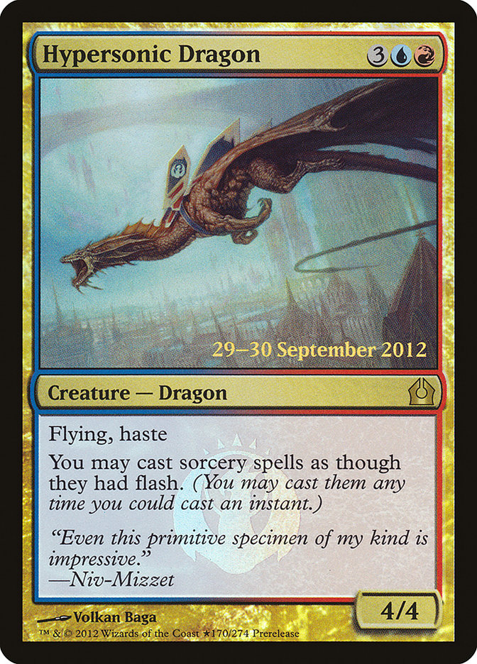 Carta Magic - FOIL Hypersonic Dragon - Idioma: Español - Edicion: Return to Ravnica Promos 1