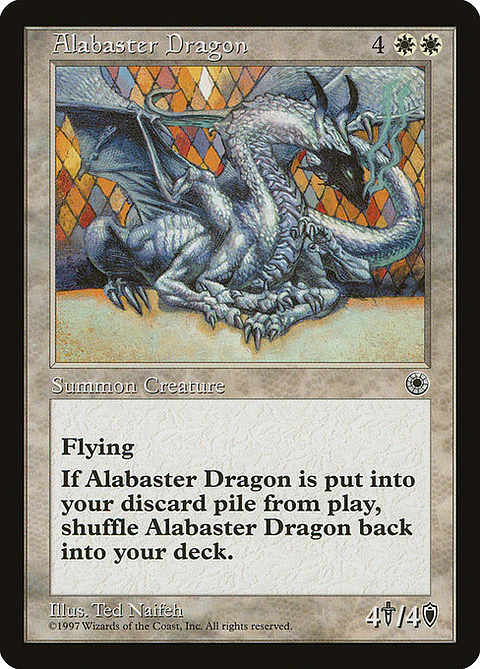 Carta Magic - Alabaster Dragon - Idioma: Español - Edicion: Portal