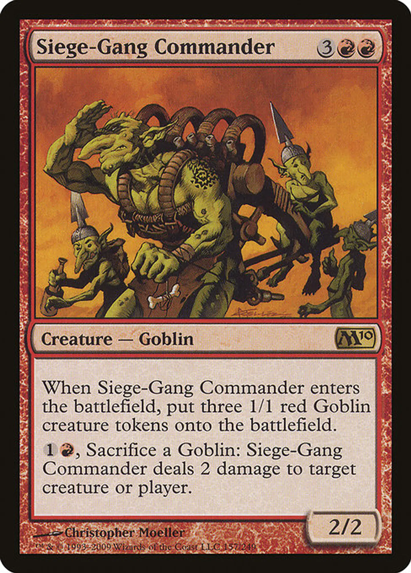 Carta Magic - Siege-Gang Commander - Idioma: Español - Edicion: Magic 2010 1