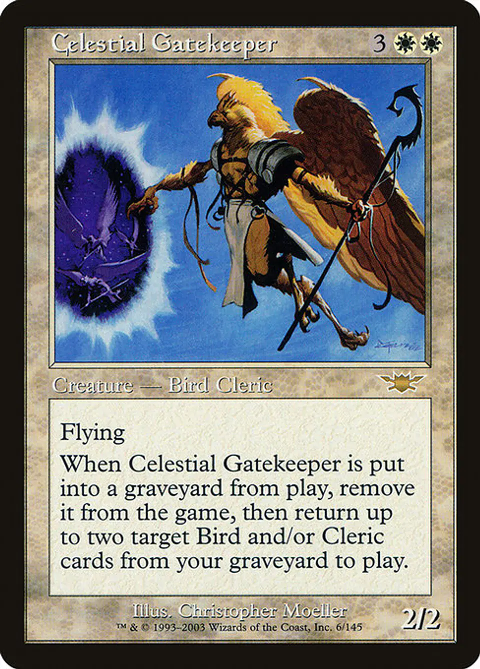 Carta Magic - Celestial Gatekeeper - Idioma: Español - Edicion: Legions 1