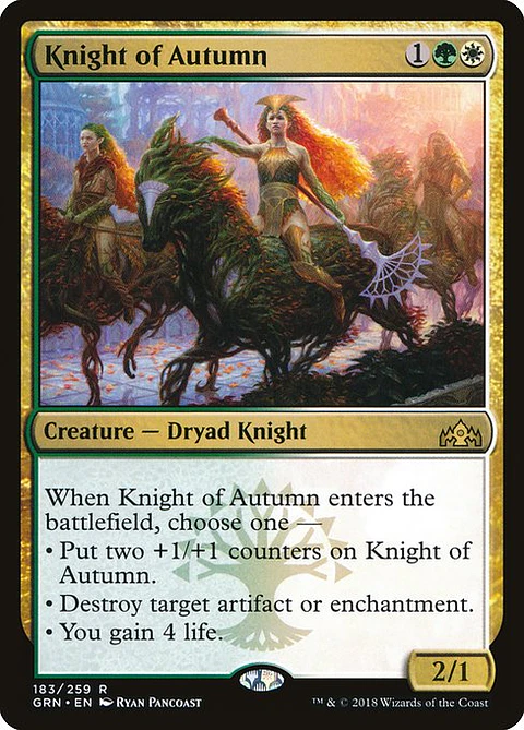Carta Magic - Knight of Autumn - Idioma: Español - Edicion: Guilds of Ravnica