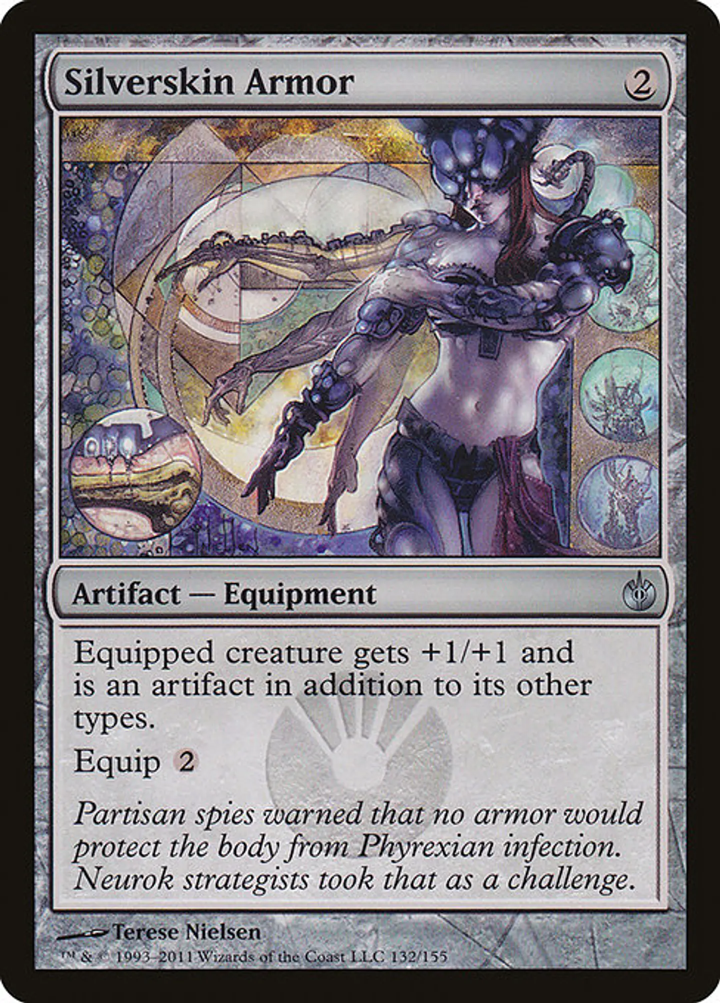 Carta Magic - FOIL Silverskin Armor - Idioma: Ingles - Edicion: Mirrodin Besieged 1