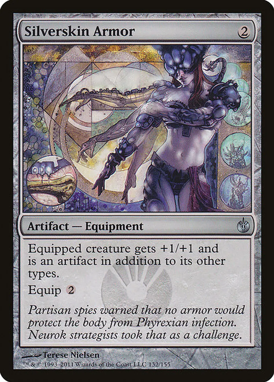 Carta Magic - FOIL Silverskin Armor - Idioma: Ingles - Edicion: Mirrodin Besieged 1