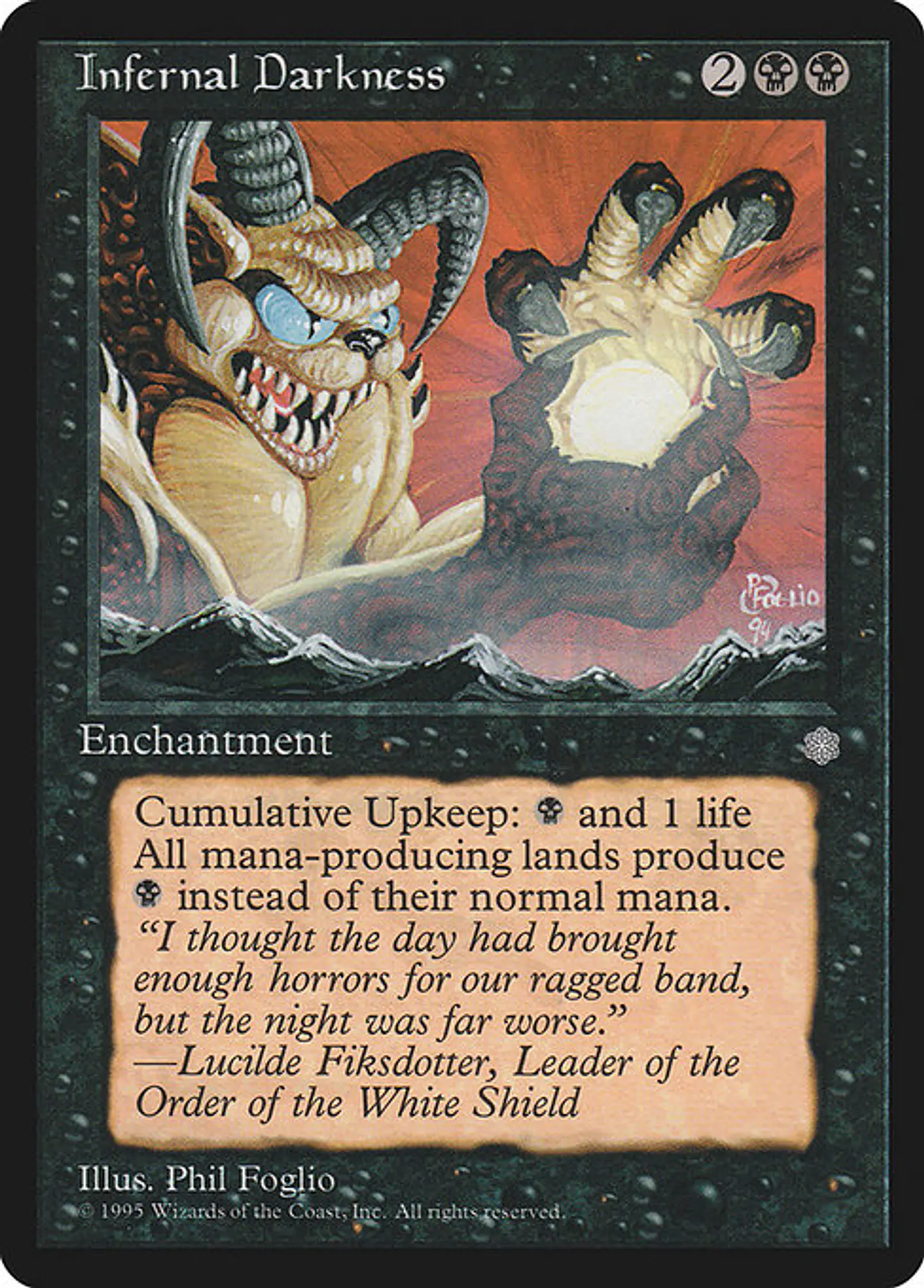 Carta Magic - Infernal Darkness - Idioma: Ingles - Edicion: Ice Age 1