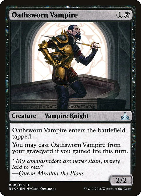 Carta Magic - FOIL Oathsworn Vampire - Idioma: Español - Edicion: Rivals of Ixalan