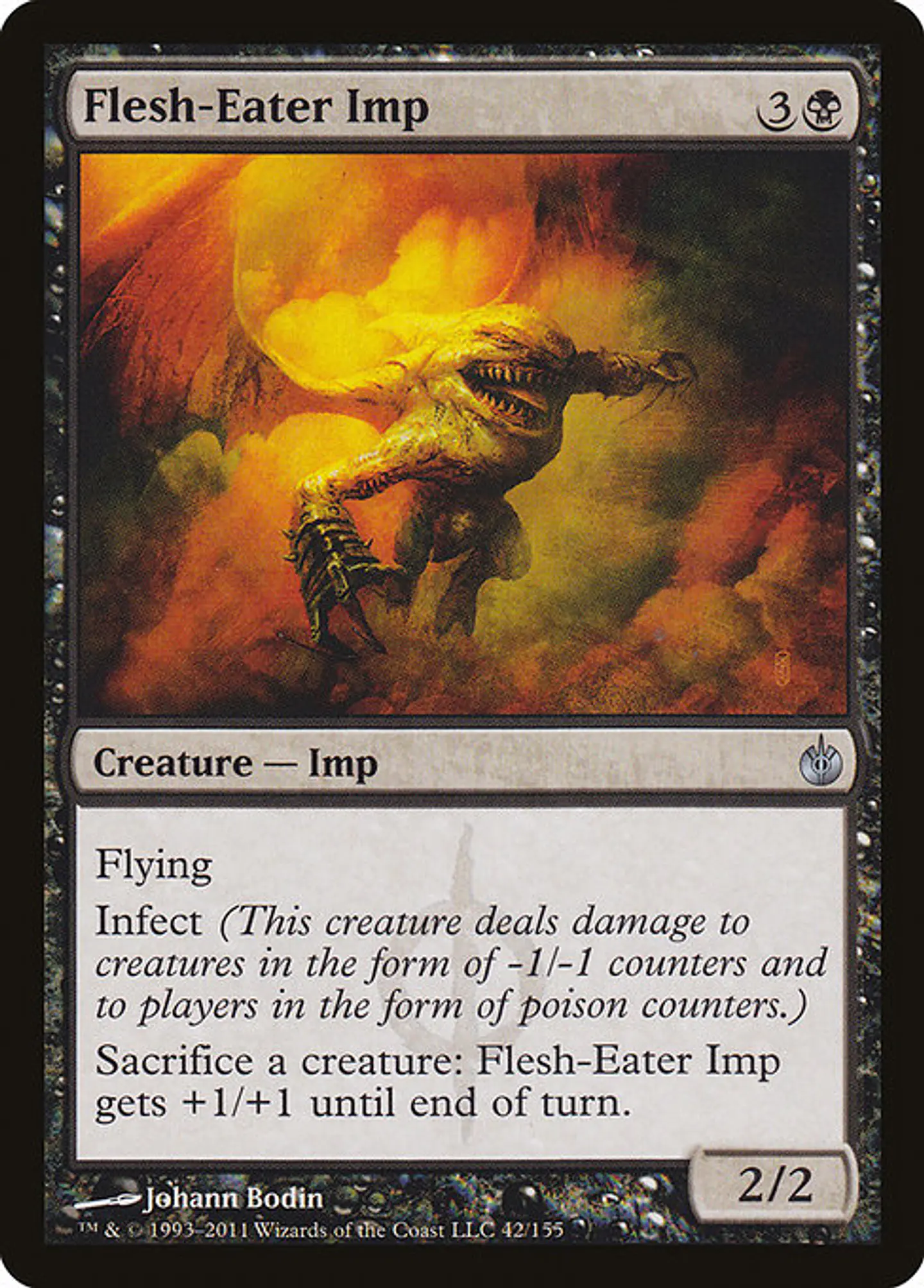 Carta Magic - FOIL Flesh-Eater Imp - Idioma: Ingles - Edicion: Mirrodin Besieged 1