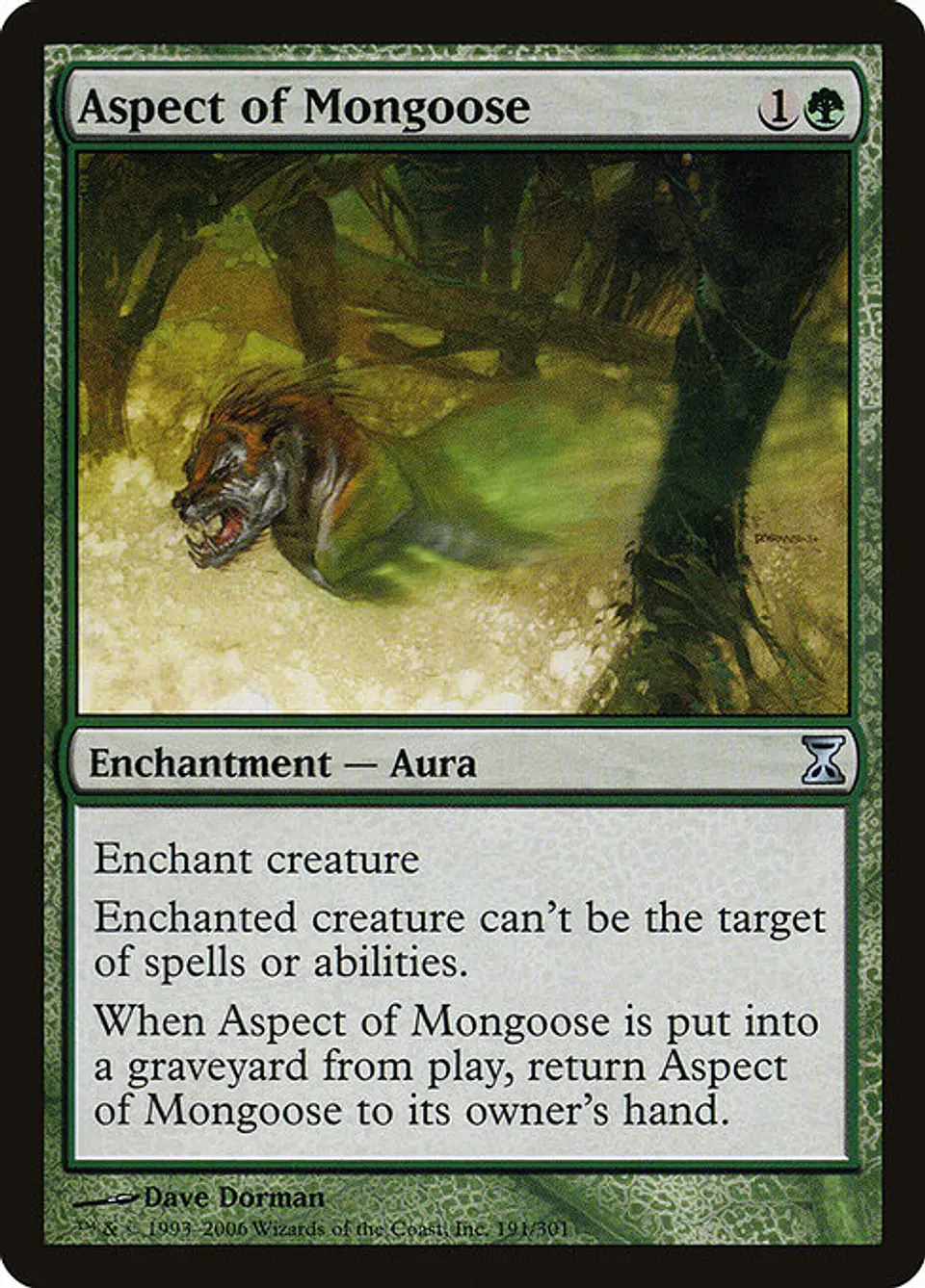 Carta Magic - Aspect of Mongoose - Idioma: Español - Edicion: Time Spiral 1
