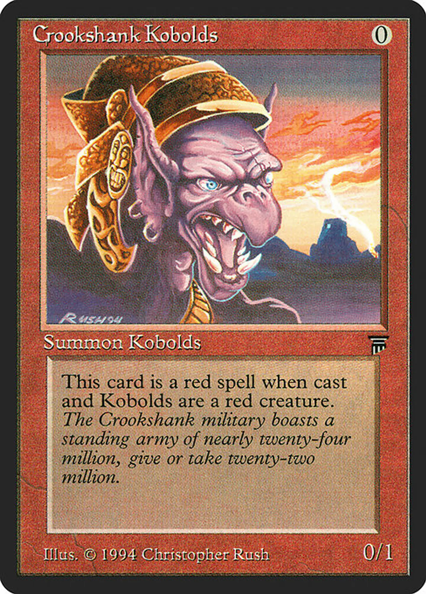 Carta Magic - Crookshank Kobolds - Idioma: Ingles - Edicion: Legends 1