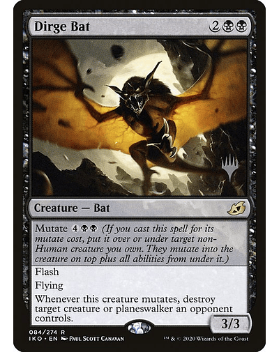 Carta Magic - FOIL Dirge Bat - Idioma: Español - Edicion: Ikoria: Lair of Behemoths Promos