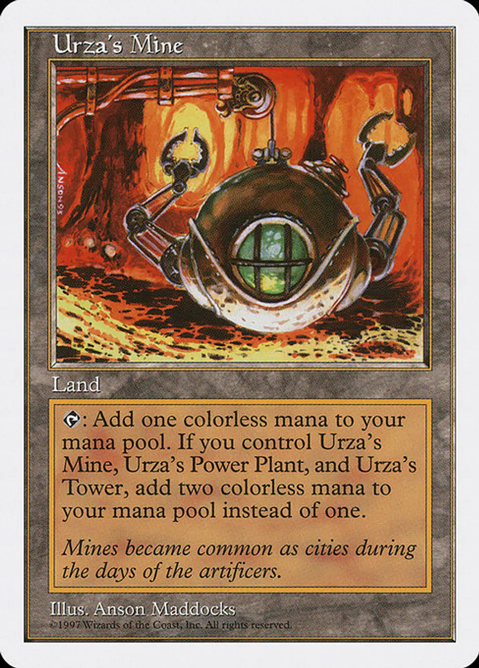 Carta Magic - Urza's Mine - Idioma: Español - Edicion: Fifth Edition 1