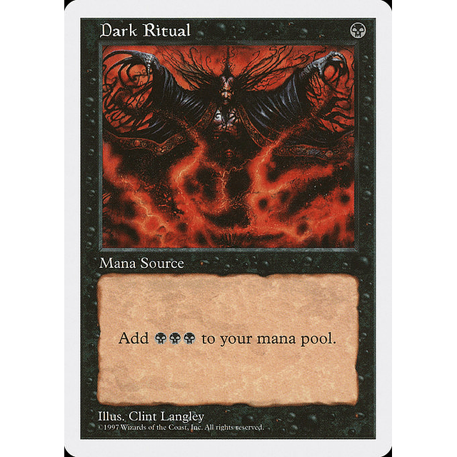 Carta Magic - Dark Ritual - Idioma: Español - Edicion: Fifth Edition