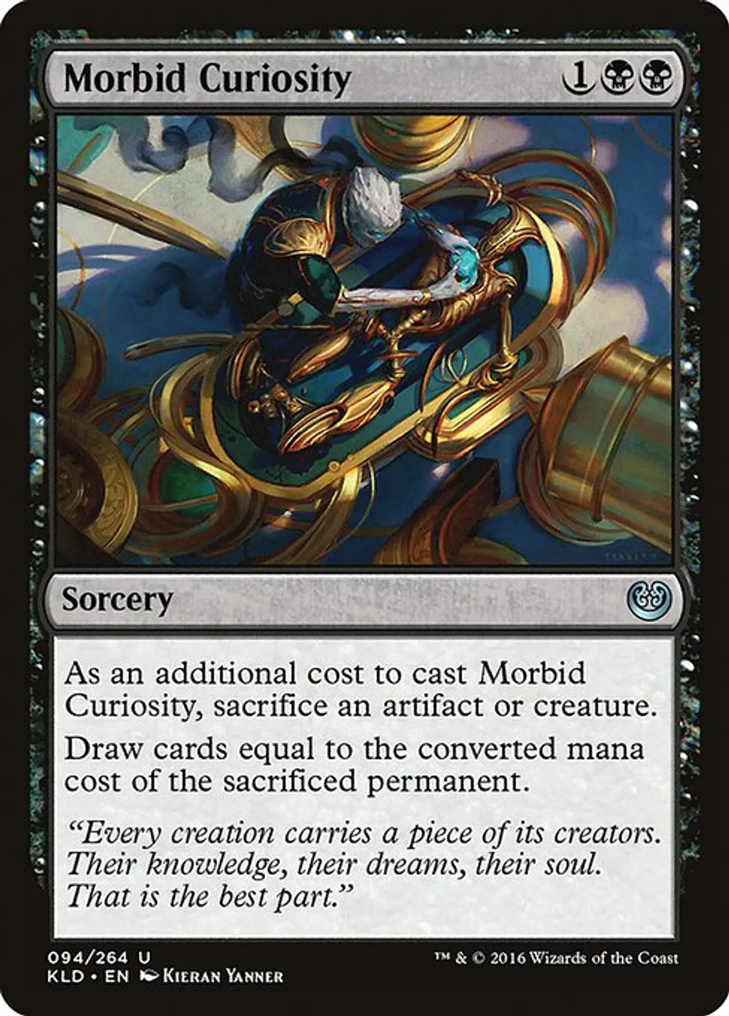 Carta Magic - FOIL Morbid Curiosity - Idioma: Ingles - Edicion: Kaladesh 1