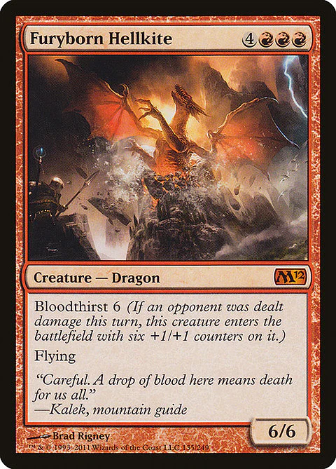 Carta Magic - Furyborn Hellkite - Idioma: Ingles - Edicion: Magic 2012