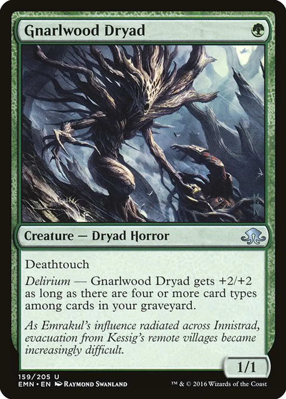 Carta Magic - FOIL Gnarlwood Dryad - Idioma: Ingles - Edicion: Eldritch Moon 1