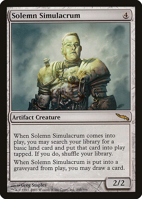 Carta Magic - Solemn Simulacrum - Idioma: Ingles - Edicion: Mirrodin