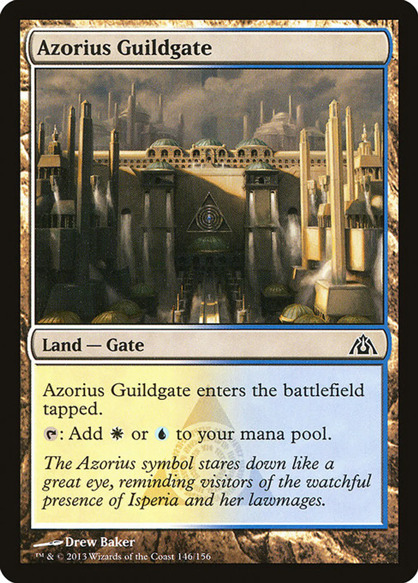 Carta Magic - FOIL Azorius Guildgate - Idioma: Español - Edicion: Dragon's Maze 1