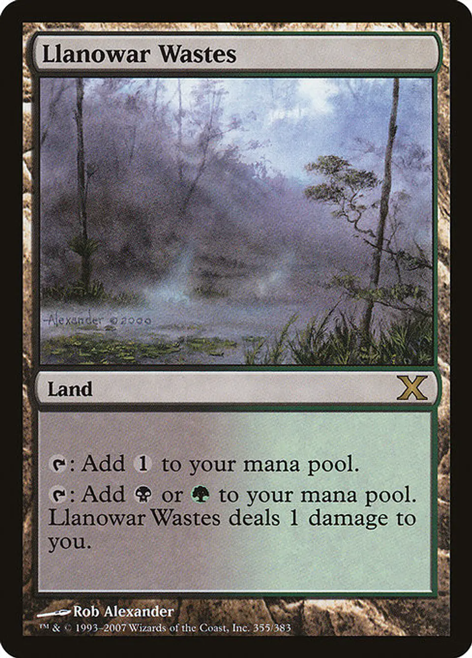 Carta Magic - Llanowar Wastes - Idioma: Ingles - Edicion: Tenth Edition 1