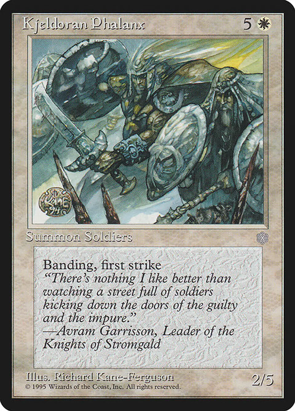 Carta Magic - Kjeldoran Phalanx - Idioma: Ingles - Edicion: Ice Age 1
