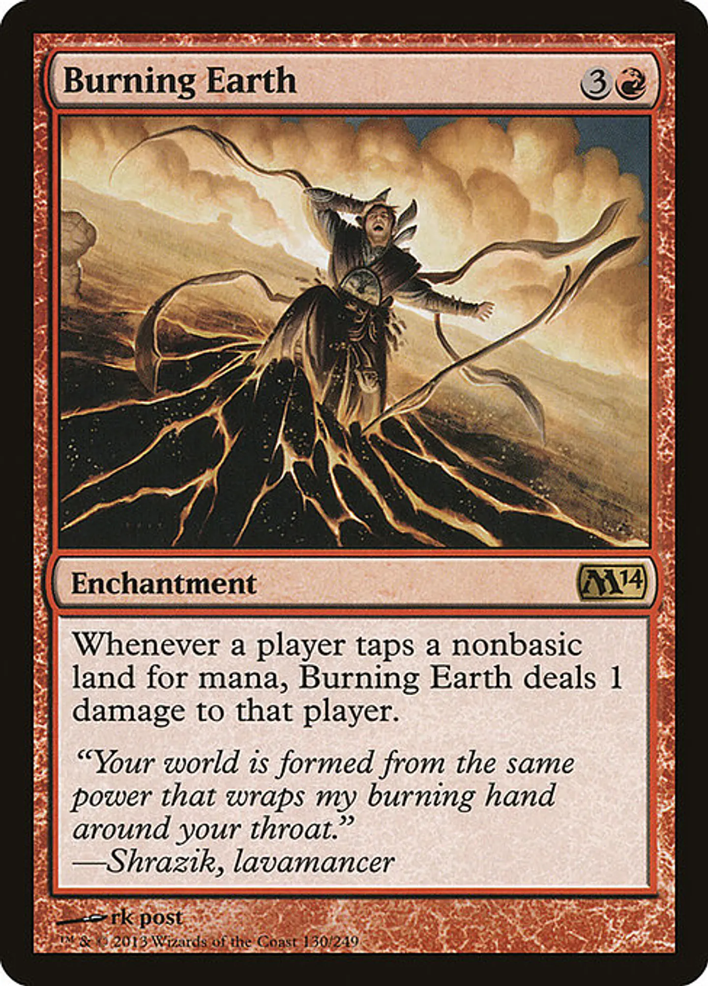 Carta Magic - Burning Earth - Idioma: Español - Edicion: Magic 2014 1