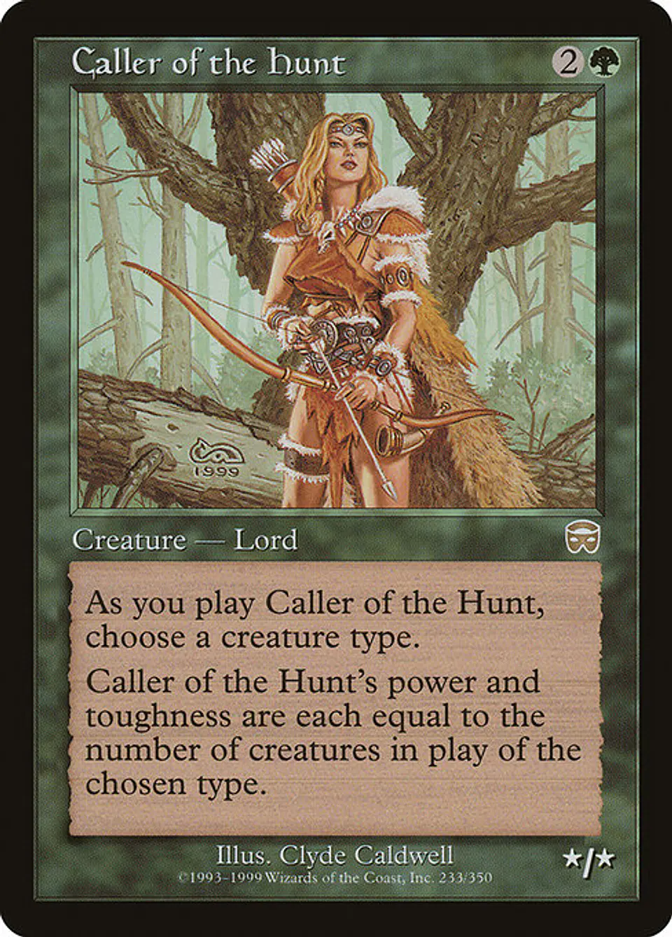 Carta Magic - Caller of the Hunt - Idioma: Ingles - Edicion: Mercadian Masques 1
