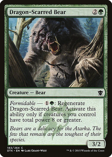 Carta Magic - FOIL Dragon-Scarred Bear - Idioma: Español - Edicion: Dragons of Tarkir