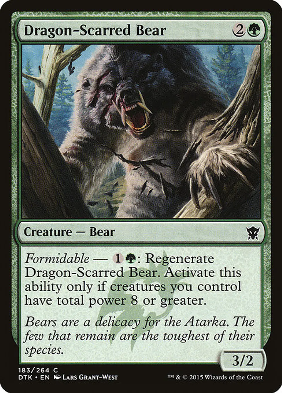 Carta Magic - FOIL Dragon-Scarred Bear - Idioma: Español - Edicion: Dragons of Tarkir 1