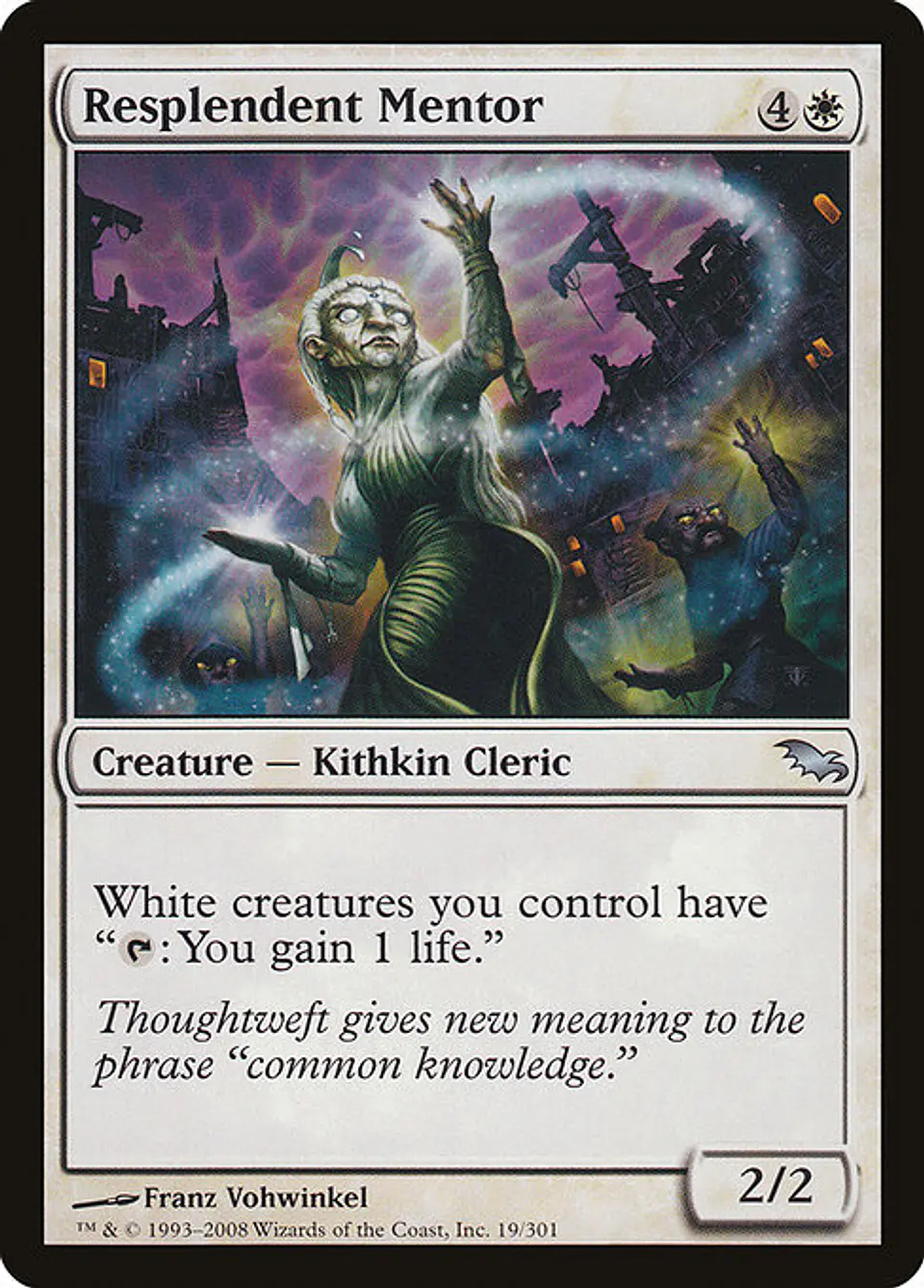 Carta Magic - FOIL Resplendent Mentor - Idioma: Ingles - Edicion: Shadowmoor 1