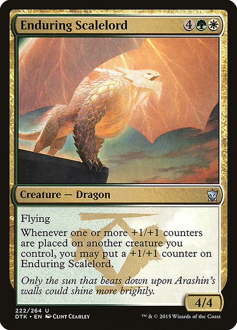 Carta Magic - FOIL Enduring Scalelord - Idioma: Español - Edicion: Dragons of Tarkir