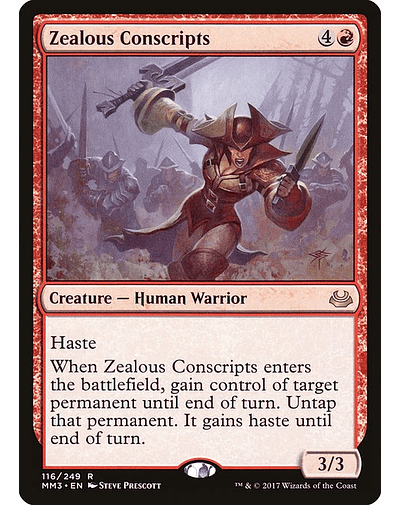 Carta Magic - Zealous Conscripts - Idioma: Ingles - Edicion: Modern Masters 2017