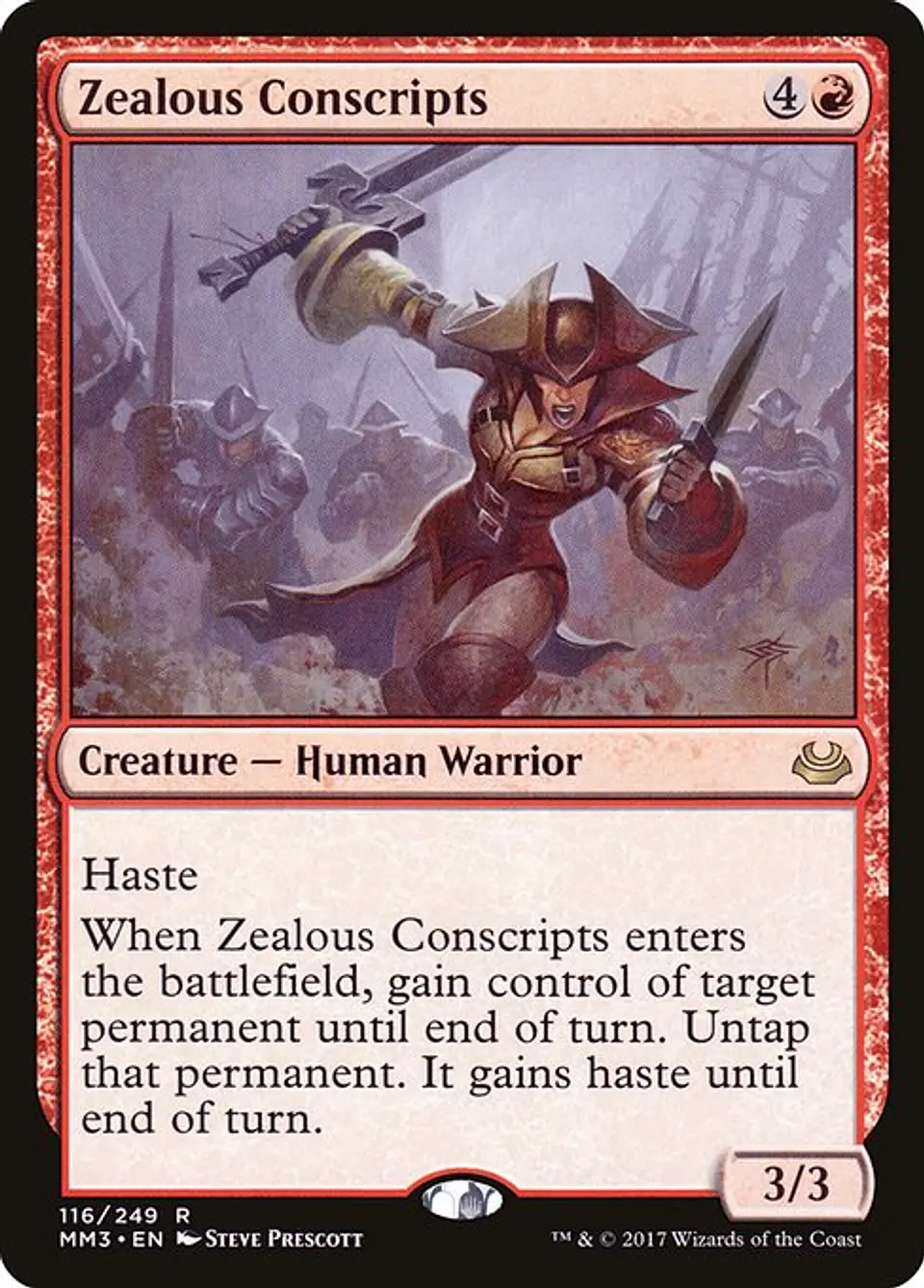Carta Magic - Zealous Conscripts - Idioma: Ingles - Edicion: Modern Masters 2017 1