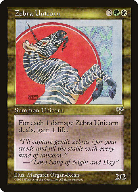 Carta Magic - Zebra Unicorn - Idioma: Ingles - Edicion: Mirage