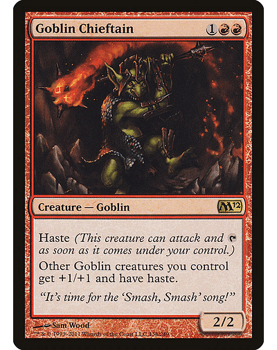 Carta Magic - Goblin Chieftain - Idioma: Ingles - Edicion: Magic 2012